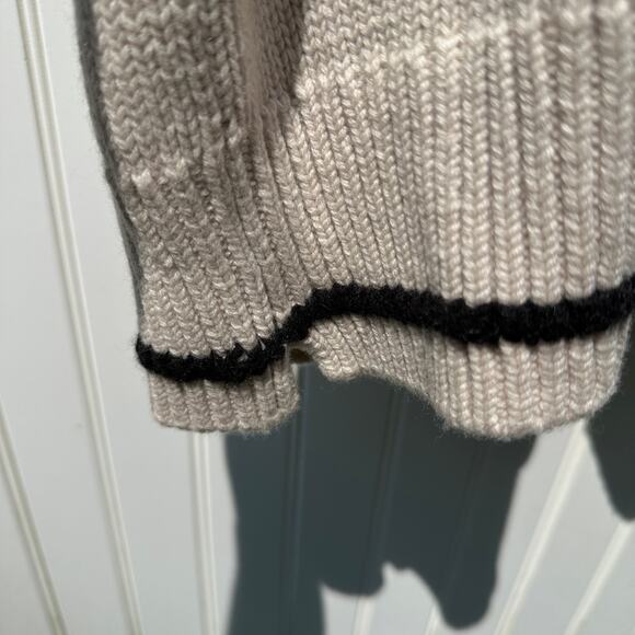 Maria McManus Heavy Gauge Oversized Crew Sweater Small Crema Black NWT$990 - Picture 9 of 16